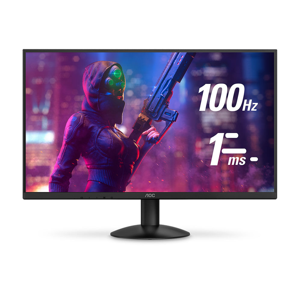 Monitor Gamer AOC 27", 100Hz, FHD, Widescreen, 1ms - 27B30H | Preta