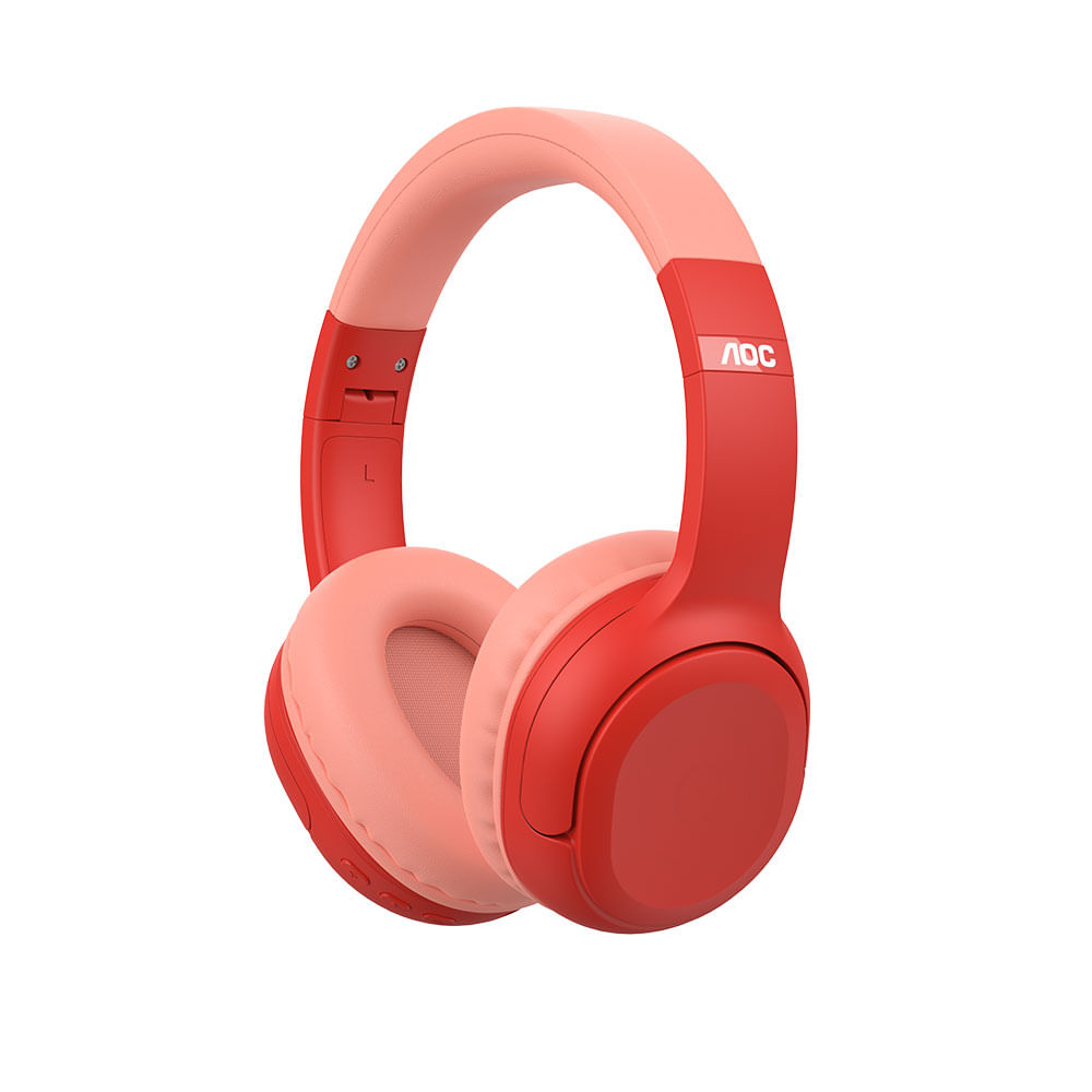 Headphone Infantil AOC Gi Neto - Aventureira Vermelha, Bluetooth - GI001RD/00 | Vermelho