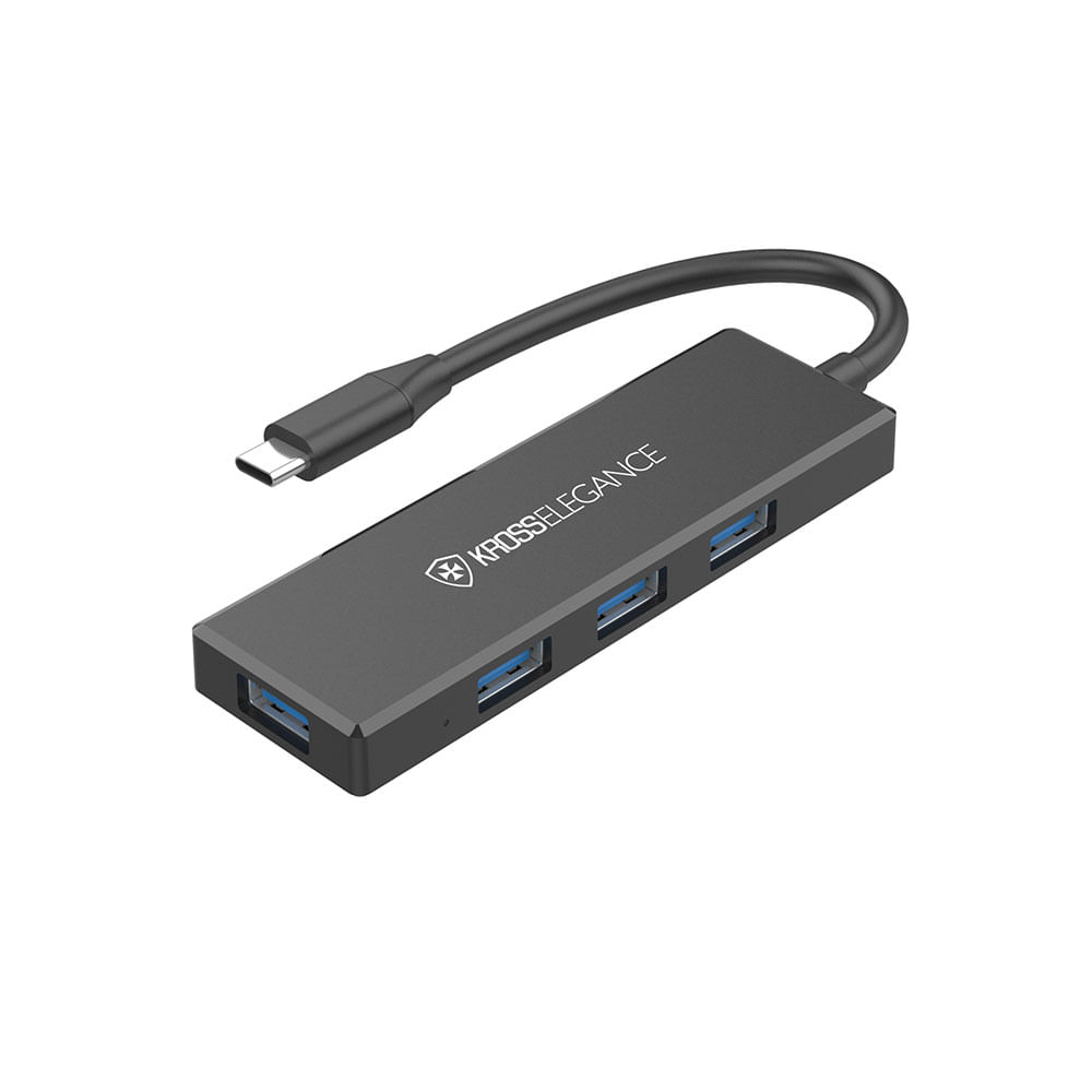 Adaptador Kross USB-C X 4-USB 3.0 KE-UC4163