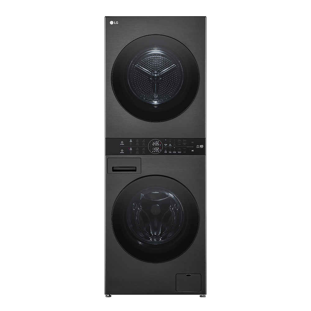 Lava e Seca Smart LG WashTower 14kg, com Inteligência Artificial AIDD - WK14BS6A | Black Inox