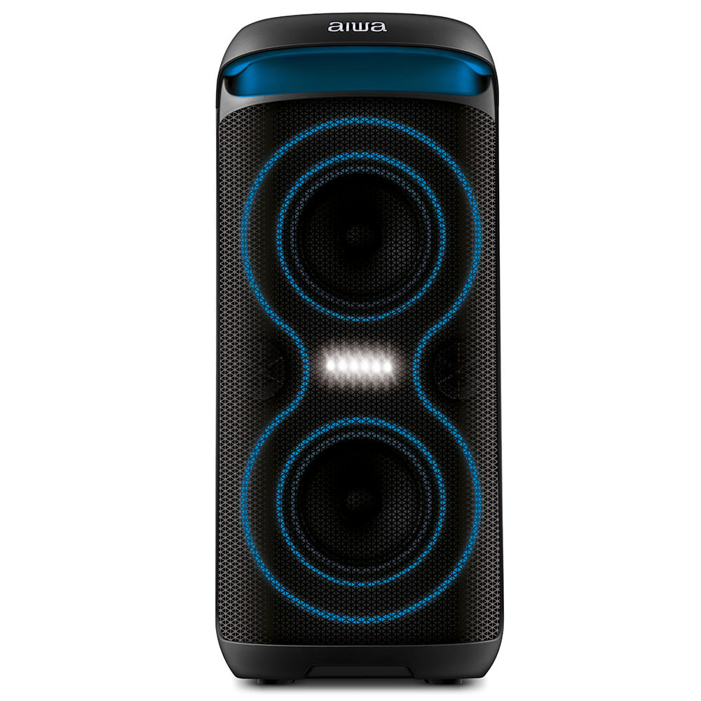Caixa Amplificada AIWA Party Box PB08, 160W, Conexão USB, Bluetooth, RGB, AWS-PB-08 | Preto
