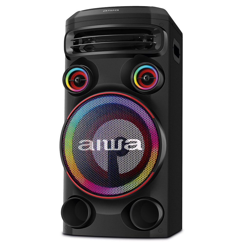 Caixa Amplificada AIWA Torre de Som T1W-02 , 1600W, Conexão USB, Bluetooth, RGB, AWS-T1W-02 | Preto