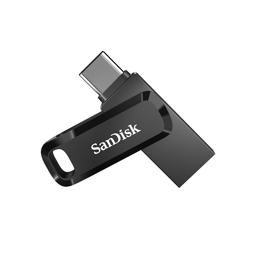 Pendrive Sandisk Ultra Dual Drive Go, Conectores USB Type-C e USB 3.1 | 64 GB | Preto