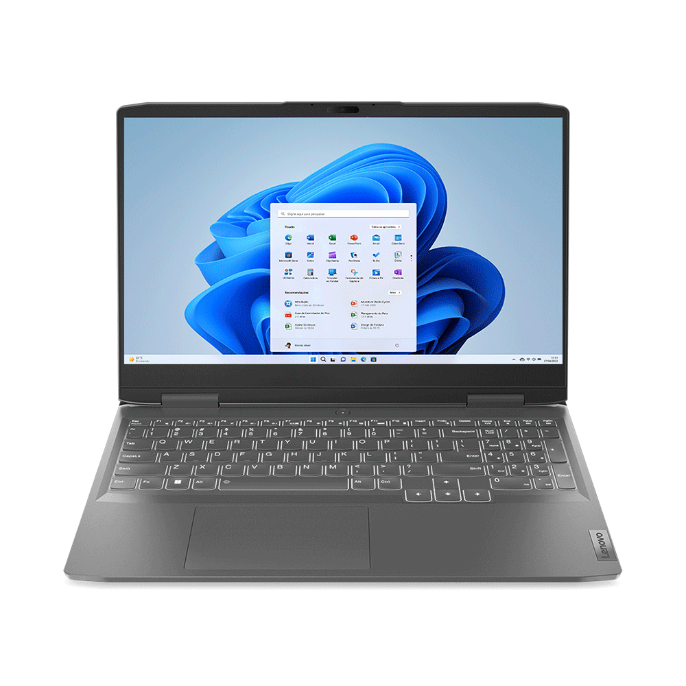 Notebook Lenovo LOQ intel Core I5-112450H, 8GB, 512GB SSD, Placa Dedicada RTX 2050 4GB GDDR6, Windows 11, 15.6" FHD - 83EU0000BR | Storm Grey
