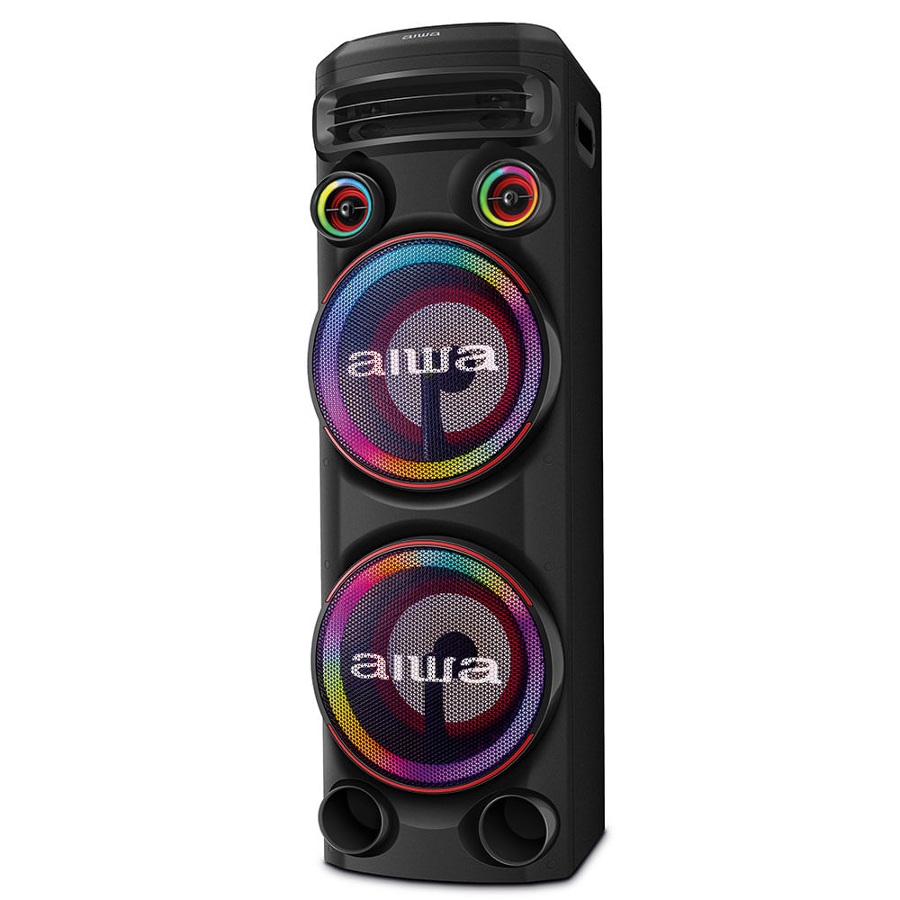 Caixa Amplificada AIWA Torre de Som T2W-02 , 2300W,  Bluetooth, RGB - AWS-T2W-02 | Preto