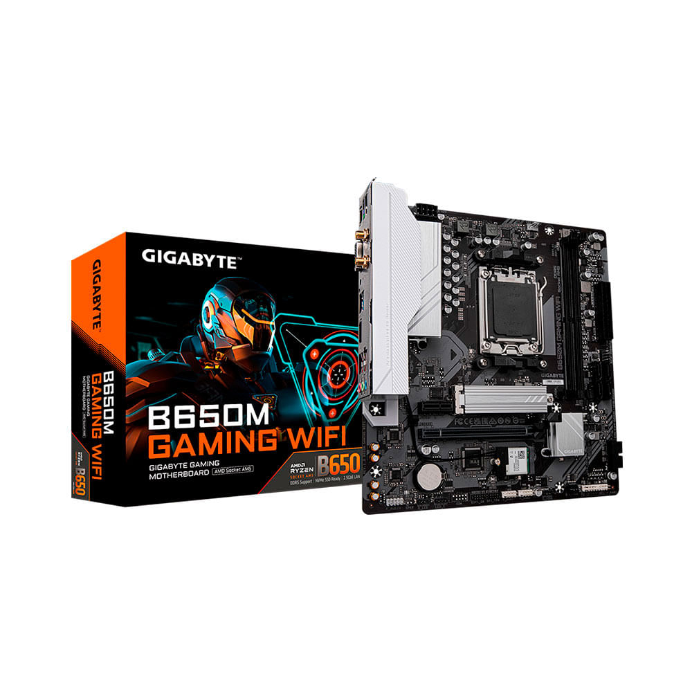 Placa Mãe Gigabyte B650M Gaming (Rev.1.0), AMD AM5, mATX, DDR5, RGB, WiFi