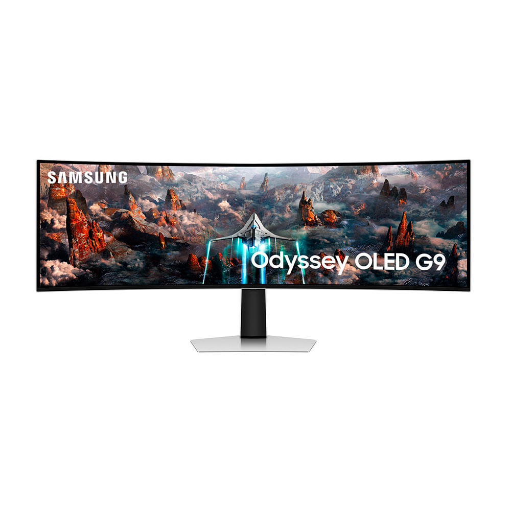 Monitor Gamer Curvo Samsung Odyssey Oled G9 49" DQHD, 240Hz, tela ultrawide | Silver