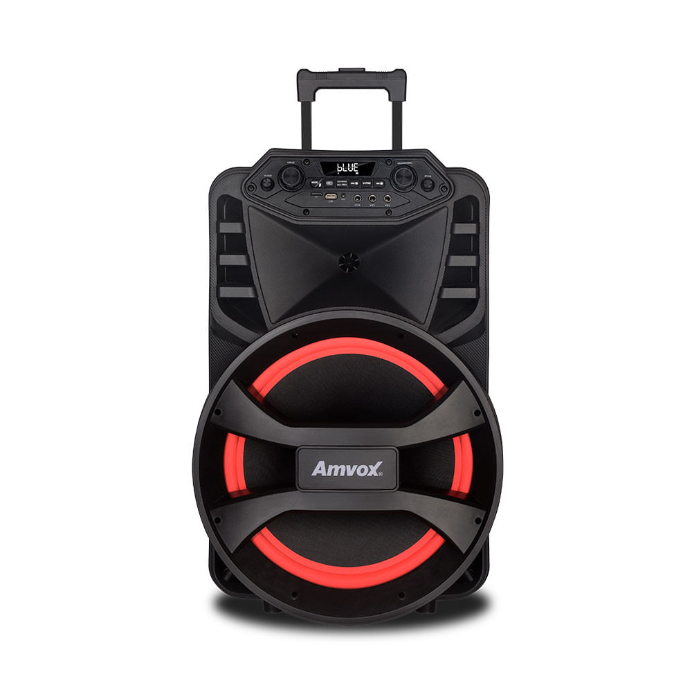 Caixa de Som Amplificada Amvox ACA 880 Vegas SFM, 880W RMS, Bluetooth, Iluminação LED | Preto