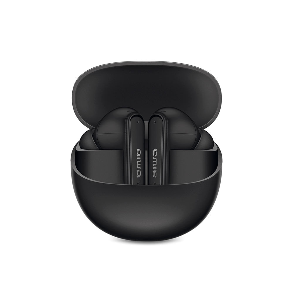Fone de Ouvido Eardbud AIWA AWS-EB-04-B Bluetooth IPX4 ANC 26 Horas de bateria | Preto