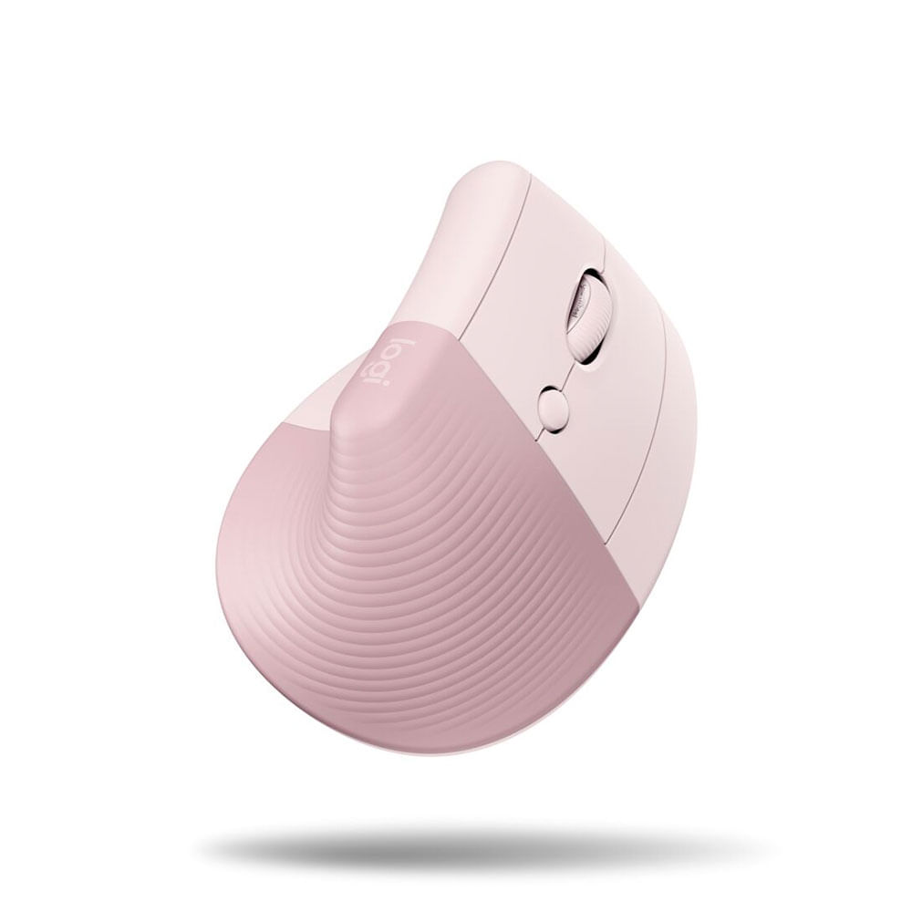 Mouse Logitech Sem Fio LIFT, Vertical, Ergonômico | Rosé