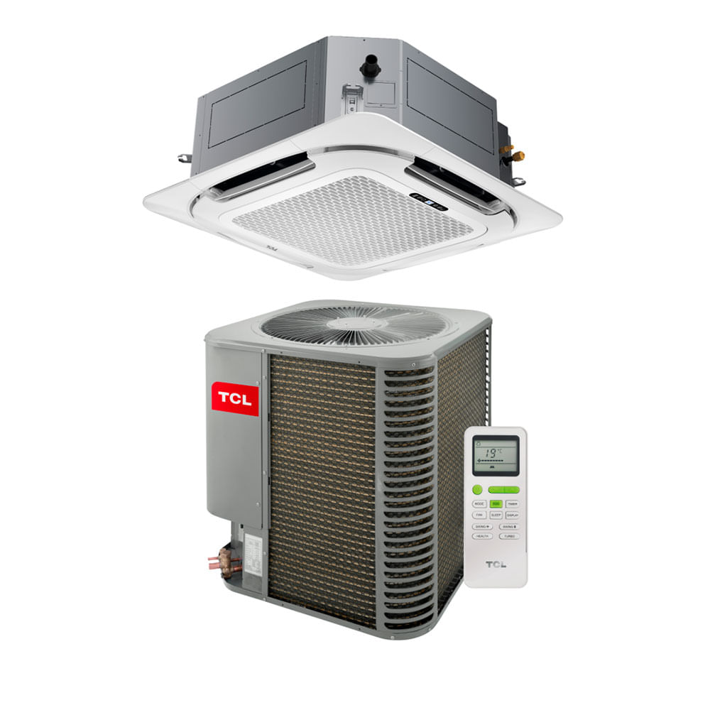 Ar-condicionado TCL Split Cassete Inverter 36.000 BTUs Frio, R32, Com Válvula Expansão Eletrônica - TAC-36CSG/CT-INV | Branco