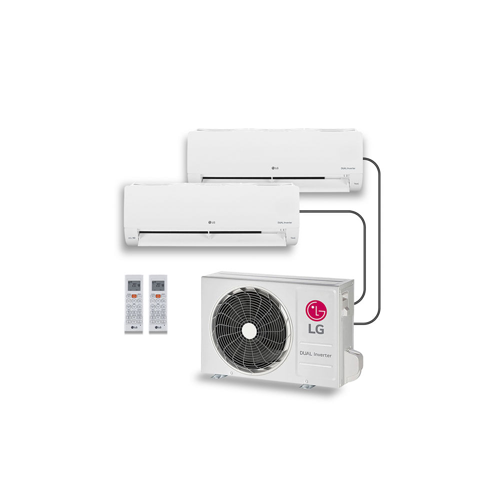 Ar Condicionado LG DUAL Inverter Voice BI-SPLIT +AI, 16.000 (9.000+12.000) BTU's, Frio, Conexão Wi-Fi | S32Q16SA212.EB2GAM1