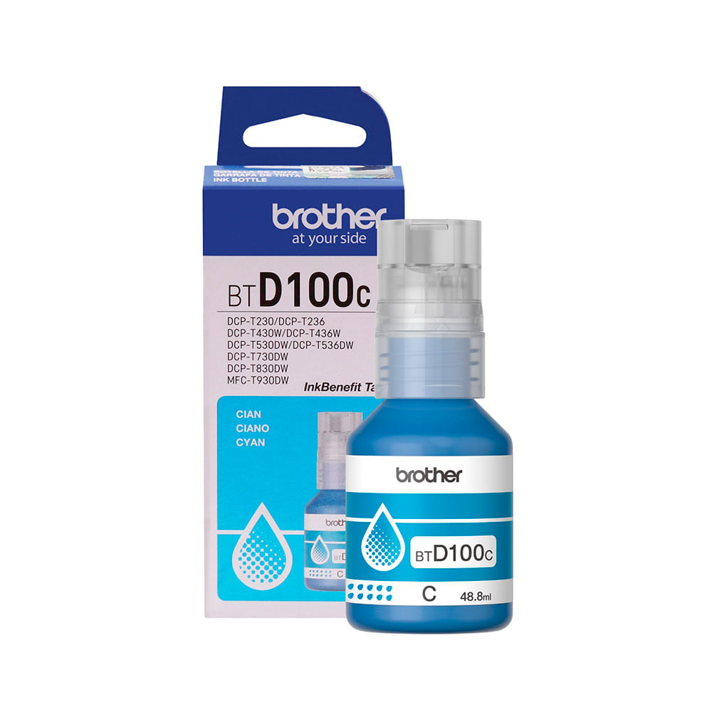 Refil de Tinta Brother BTD100C Ciano, para InkBenefit Tank