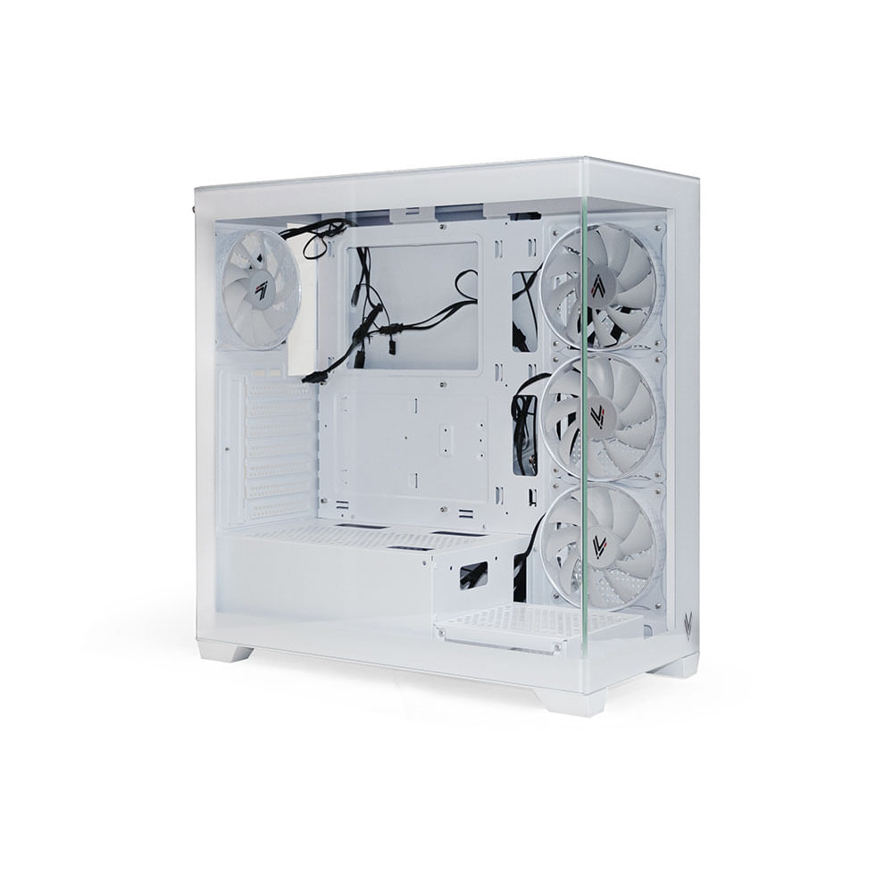 Gabinete Hilevel, Sem Fonte, Com 4 Fan, ATX, ARGB de 12 cm - LV510 | Branco