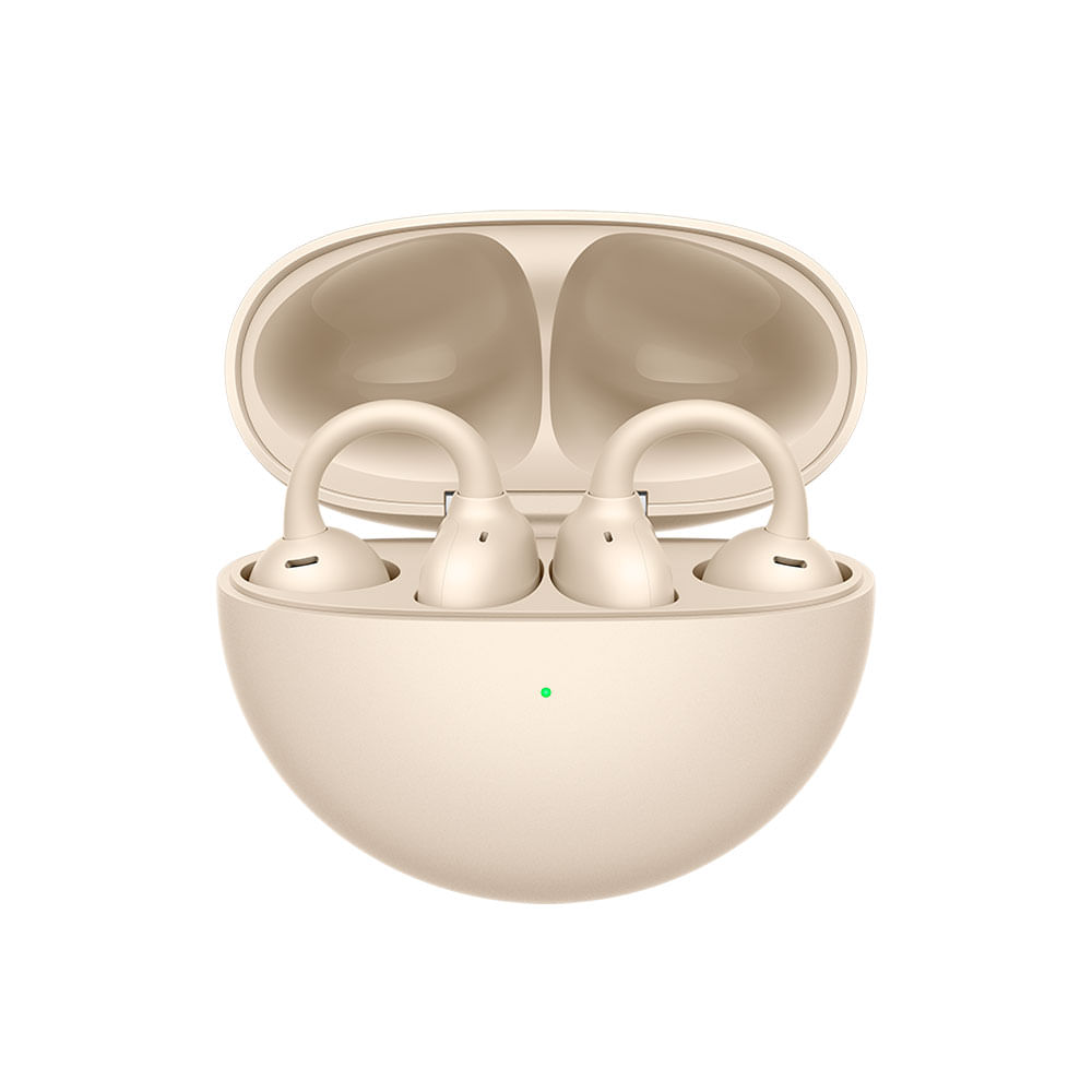 Fone de Ouvido Bluetooth Huawei FreeClip, IP54, Até 36 horas de reprodução | Bege