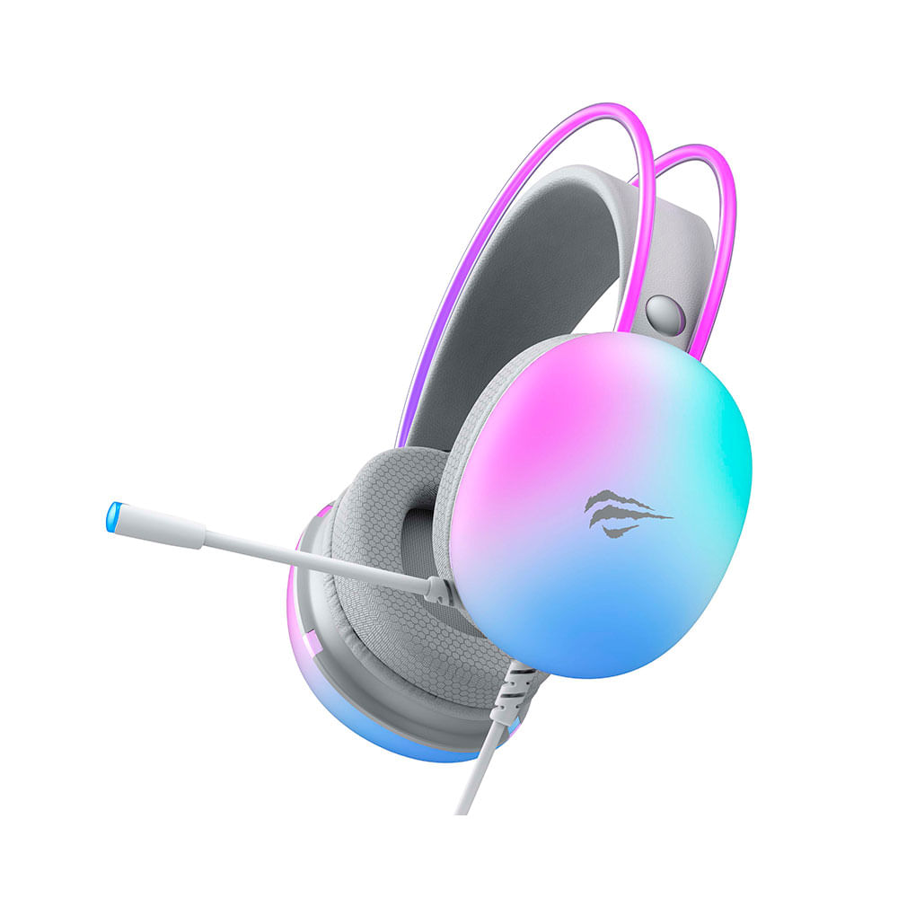 Headset Gamer Havit, RGB, com fio e microfone H2037d