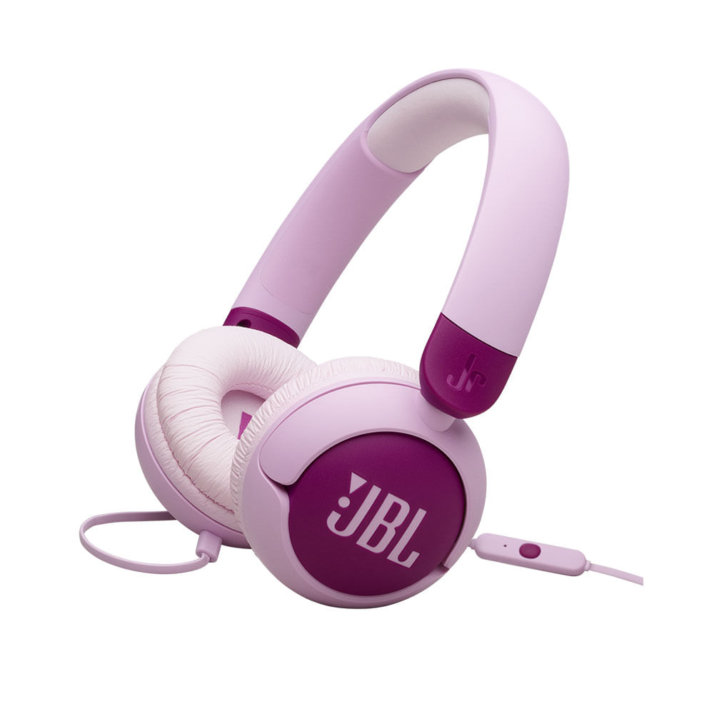 Headphone JBL Junior 320, Safe Sound, Microfone Integrado, Projetado para Crianças, Ultra Portátil, Com Fio, Conjunto de Adesivos para