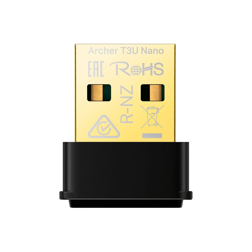 Adaptador TP-Link Archer T3U Nano, USB, MU-MIMO sem fio AC1300 | Preto