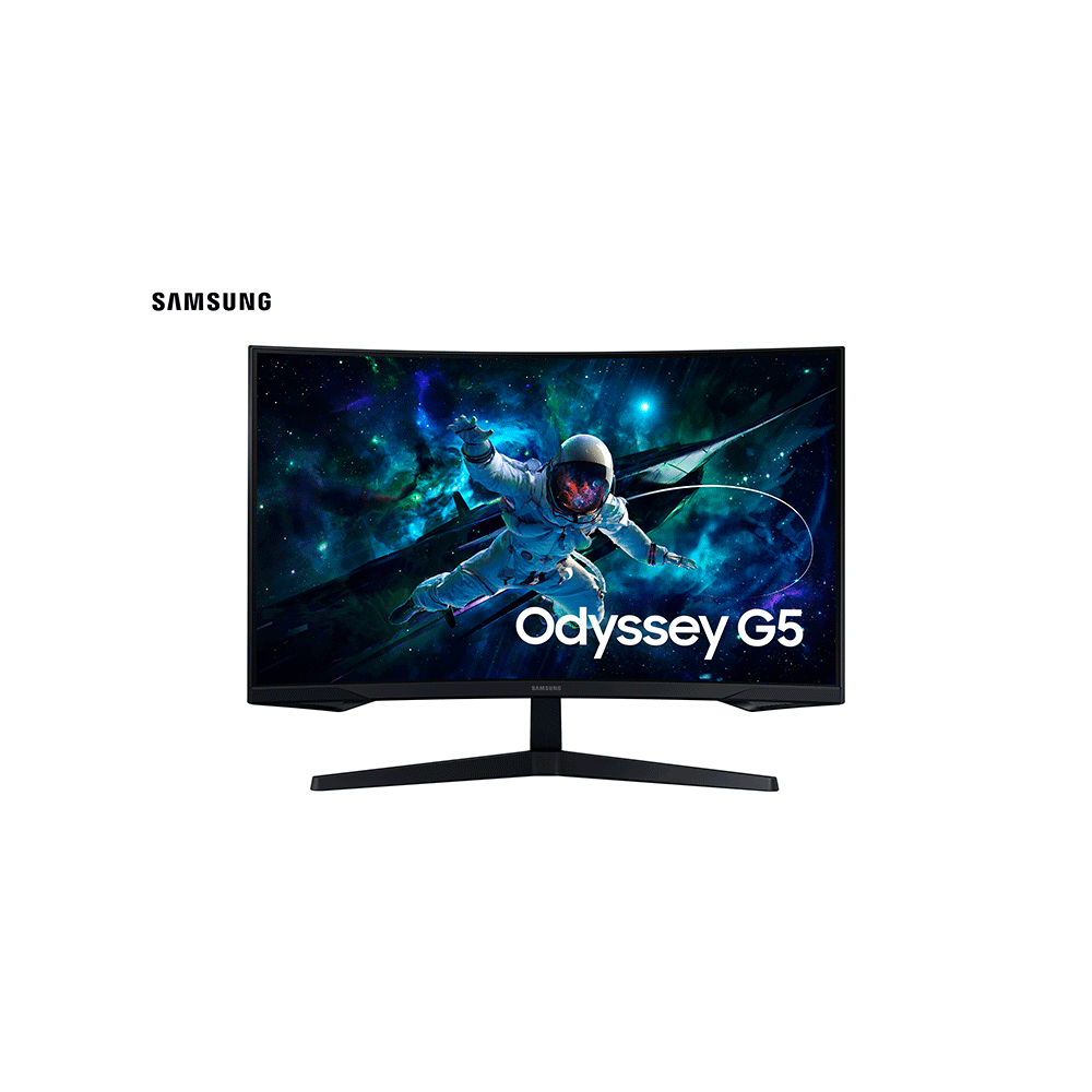 Monitor Gamer Samsung Odyssey G5 32" Tela Curvo, 165Hz, QHD, HDMI, DP, AMD FreeSync, LS32CG552ELCZD | Preta