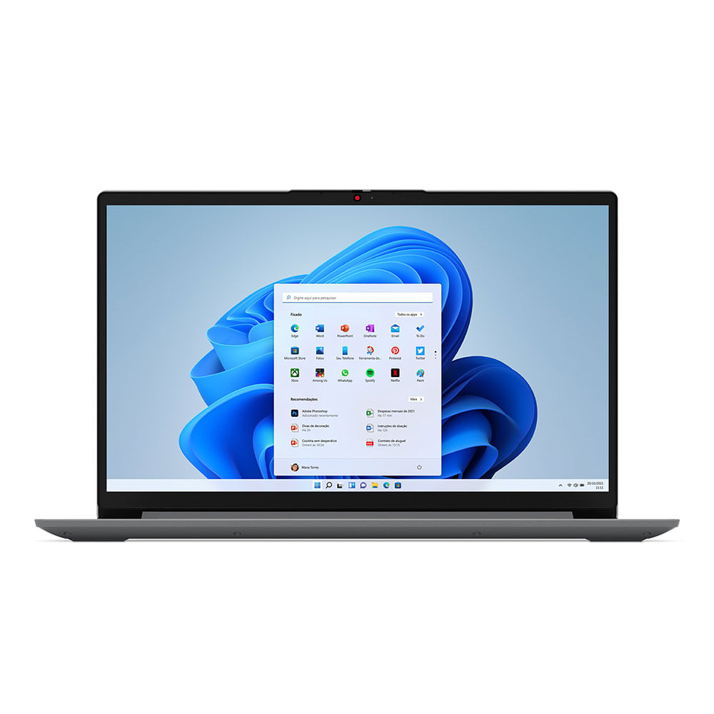 Notebook Lenovo Ryzen 3, 4GB RAM, 256G SSD, tela 15" HD, Windows11