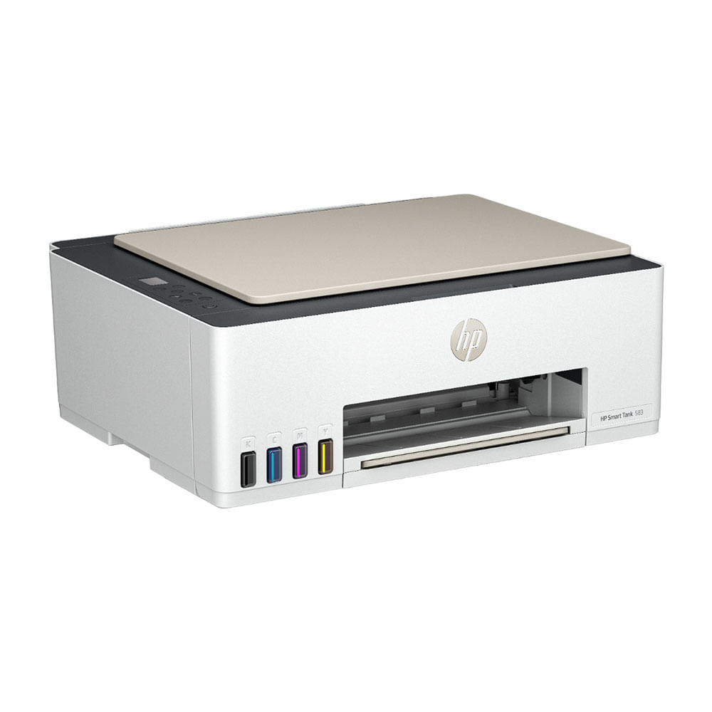 Impressora Multifuncional HP Smart Tank 583, Conexão Wi-Fi, USB | Branco e Bege