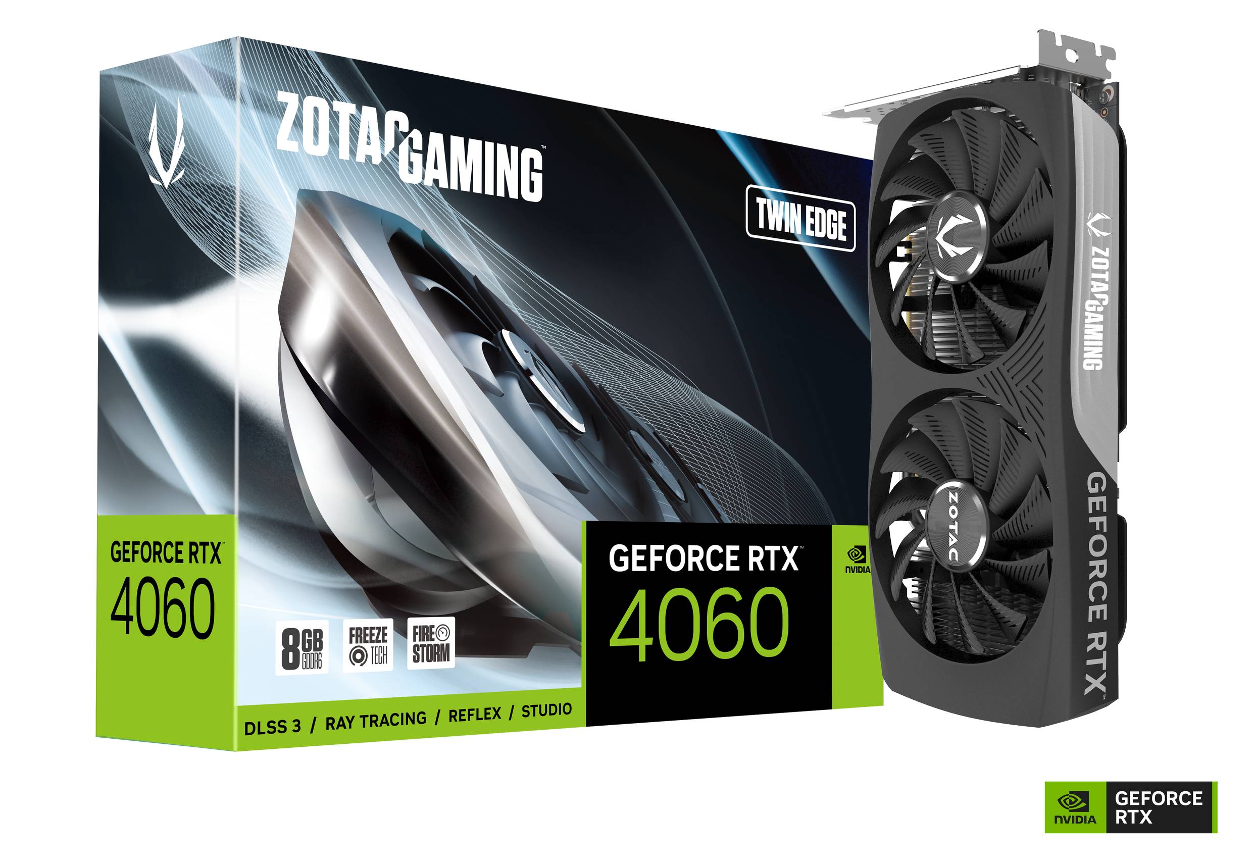 Placa de Vídeo Zotac Gaming GeForce RTX 4060 Twin Edge, 8GB, GDDR6, 128 Bits, PCI Express 4.0 ZT-D40600E-10M