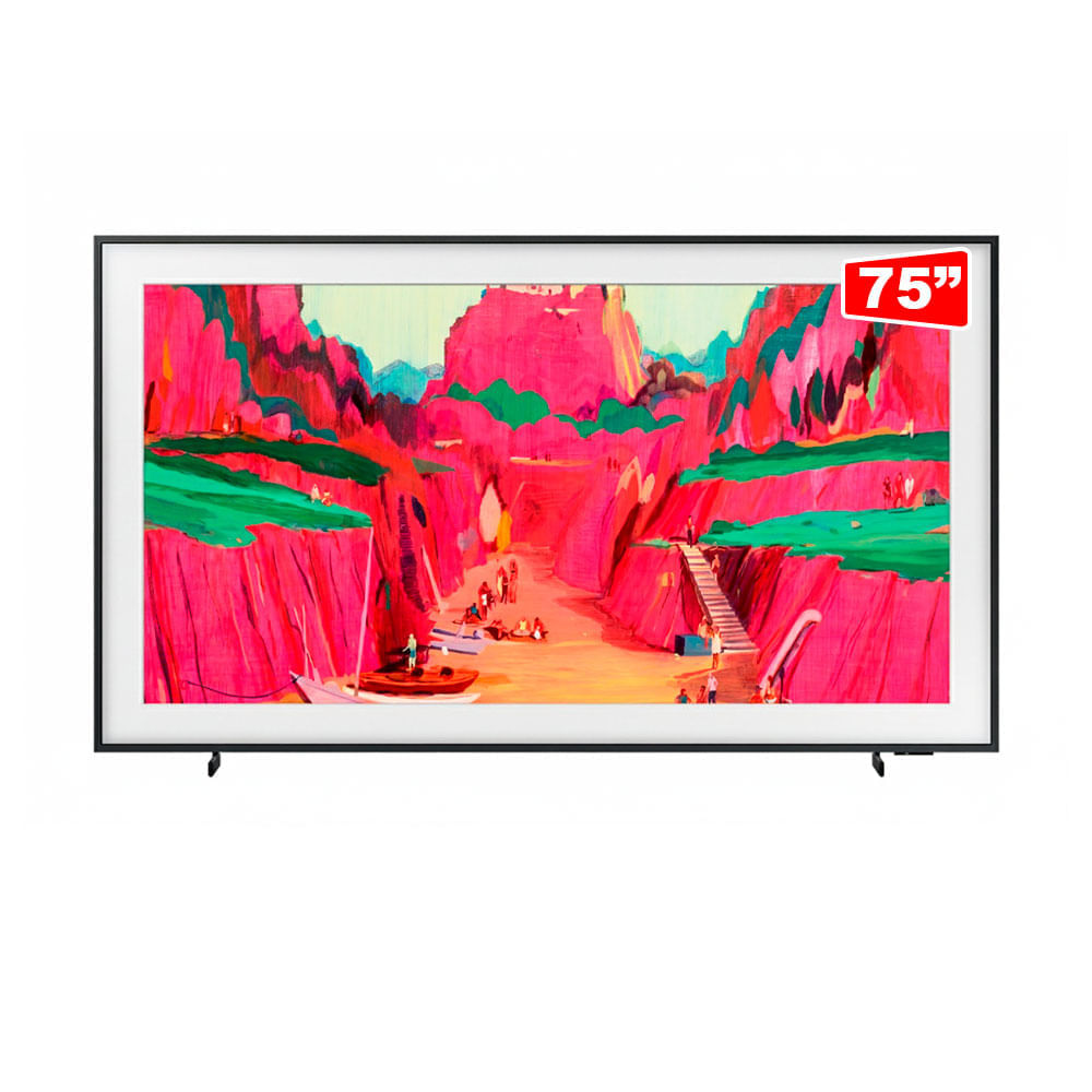 Samsung Smart Big TV 75" QLED Ultra 4K, The Frame, Neo Quantum HDR, HDR10+ Adaptativo & HDR10+ Gaming | 75LS03D