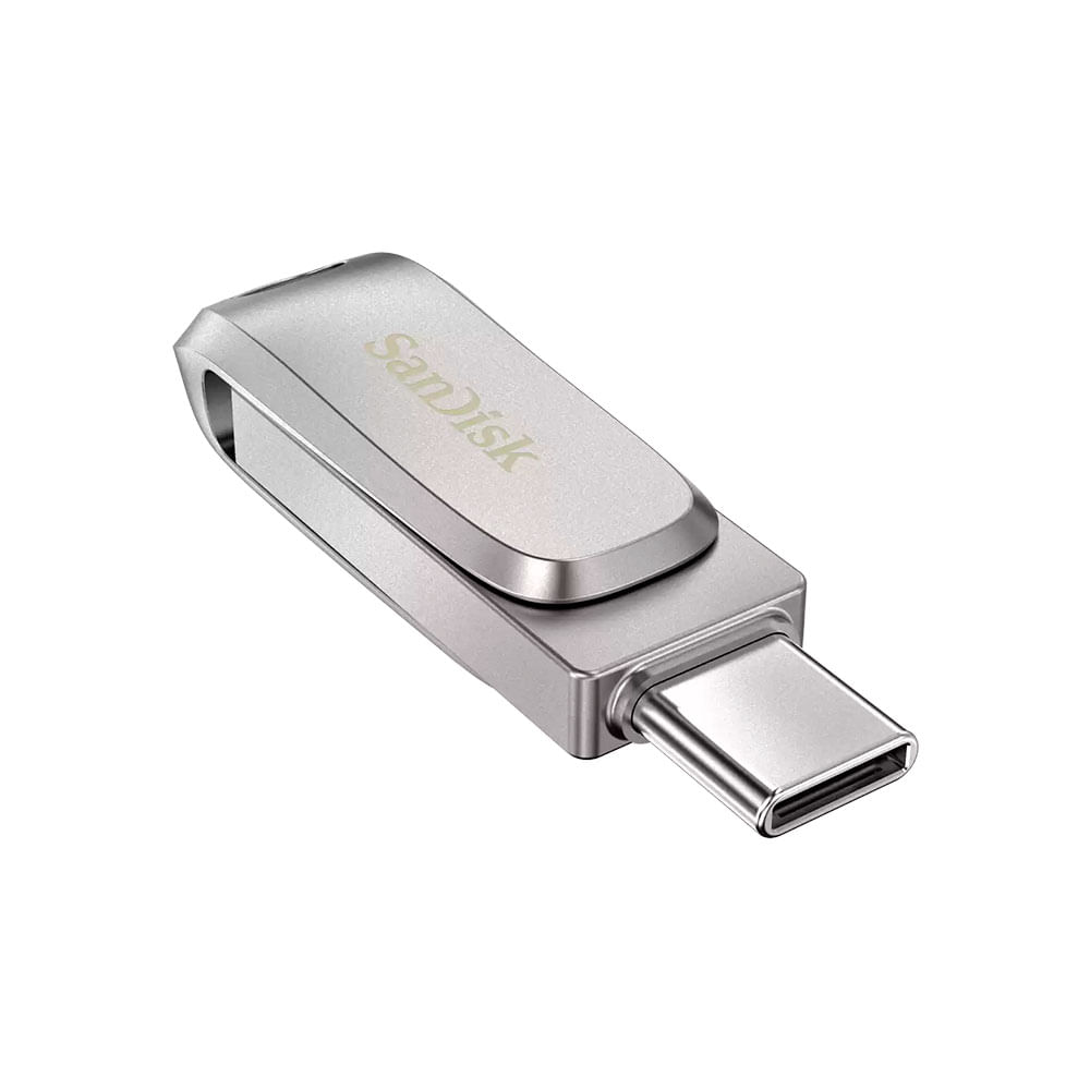 Pendrive SanDisk Ultra Dual Drive Luxe USB 3.1 Conectores Tipo-A e Tipo-C | Prata