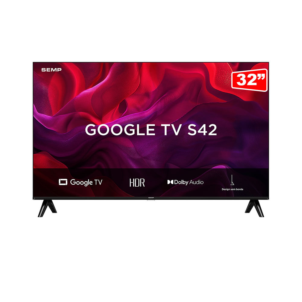Smart TV LED HD 32" SEMP 32S42, Dolby Audio, Google | 32S42