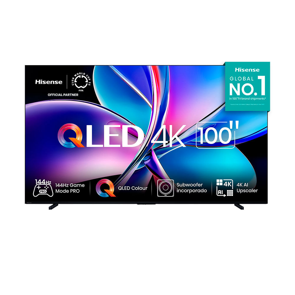 Smart TV Hisense 4K 100" Polegadas 100Q7QG, QLED, Dolby Vision | 100Q7QG