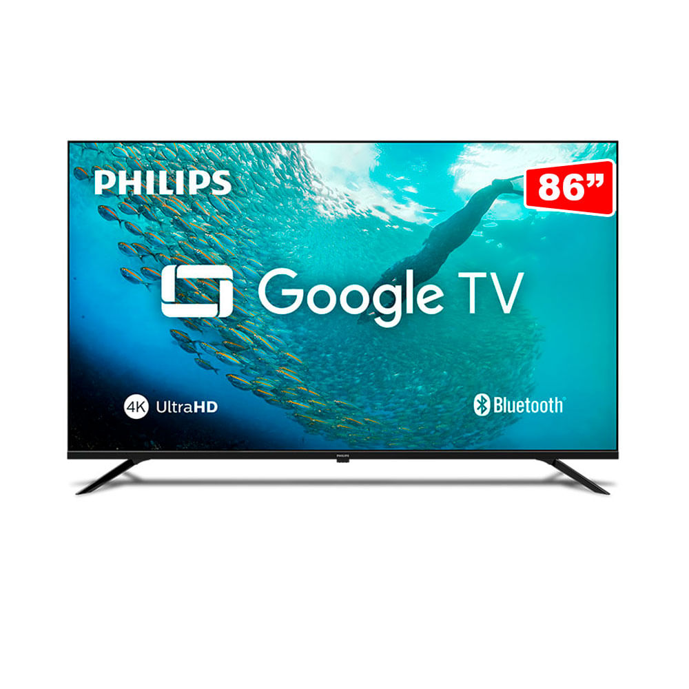 TV LED 4K 86 PHILIPS 86PUG7019 GOOGLE | Preta Mate