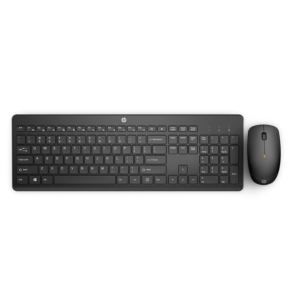 Combo Sem Fio Teclado e Mouse HP 230, Conexão 2.4GHz | Preto
