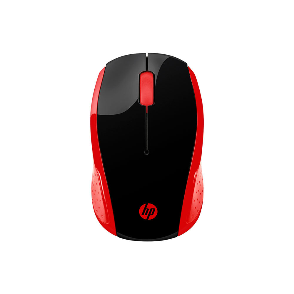 Mouse Sem Fio HP 200, 2.4 GHz, alcance 10 m, 1000 DPI | Vermelho