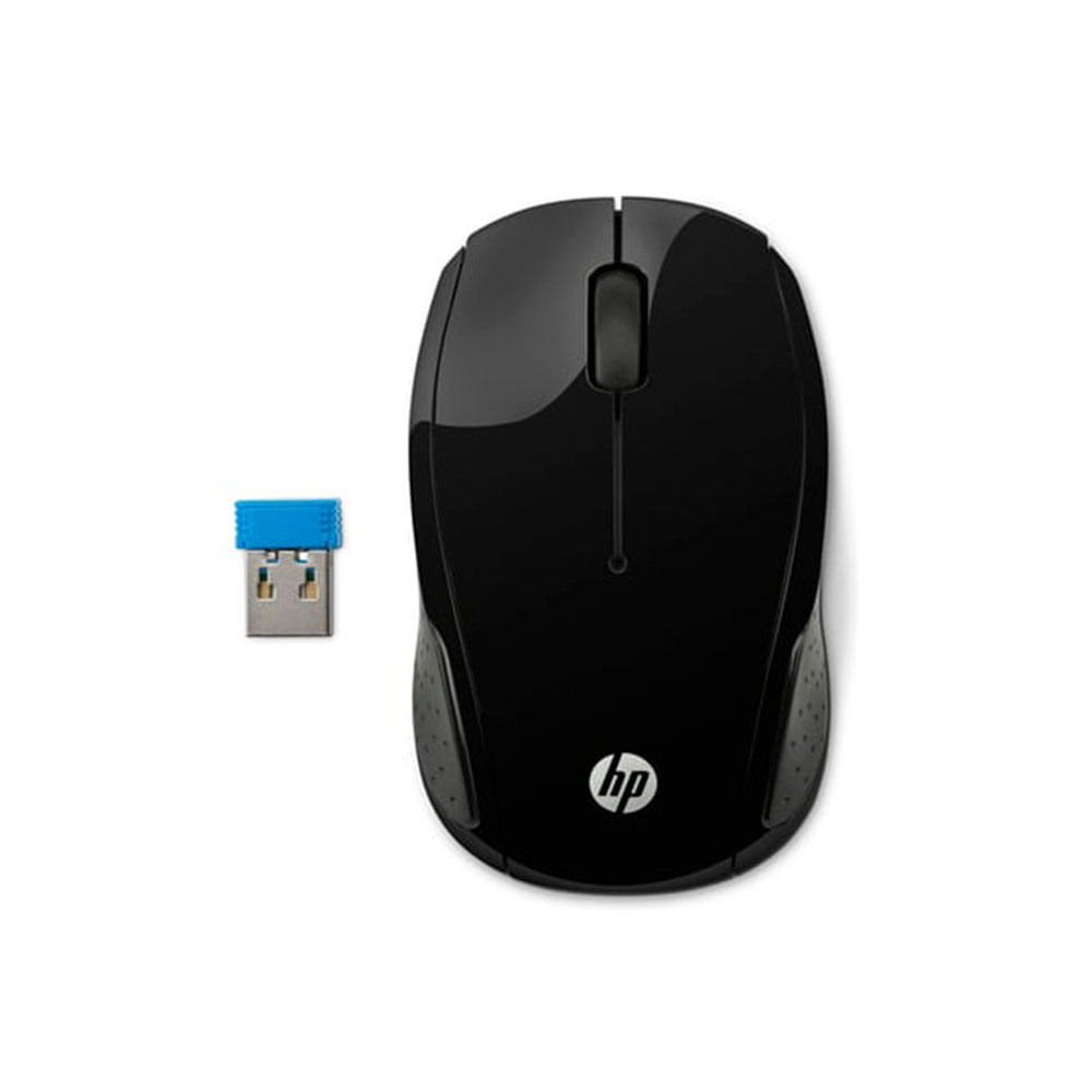 Mouse Sem Fio HP 200, 2.4 GHz, alcance 10 m, 1000 DPI | Preto