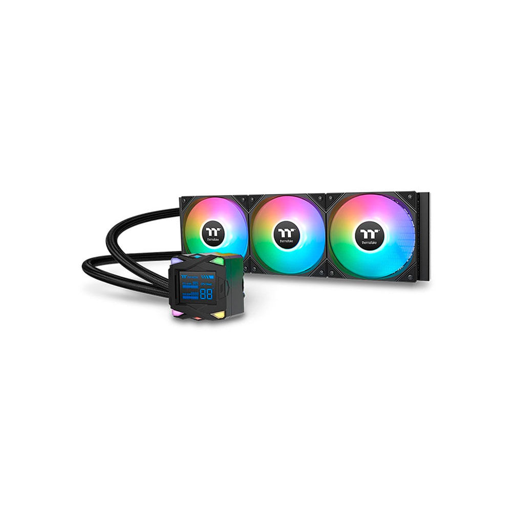 Cooler Thermaltake, 360mm, LCD de 2.4" LA360-S ARGB | Preto