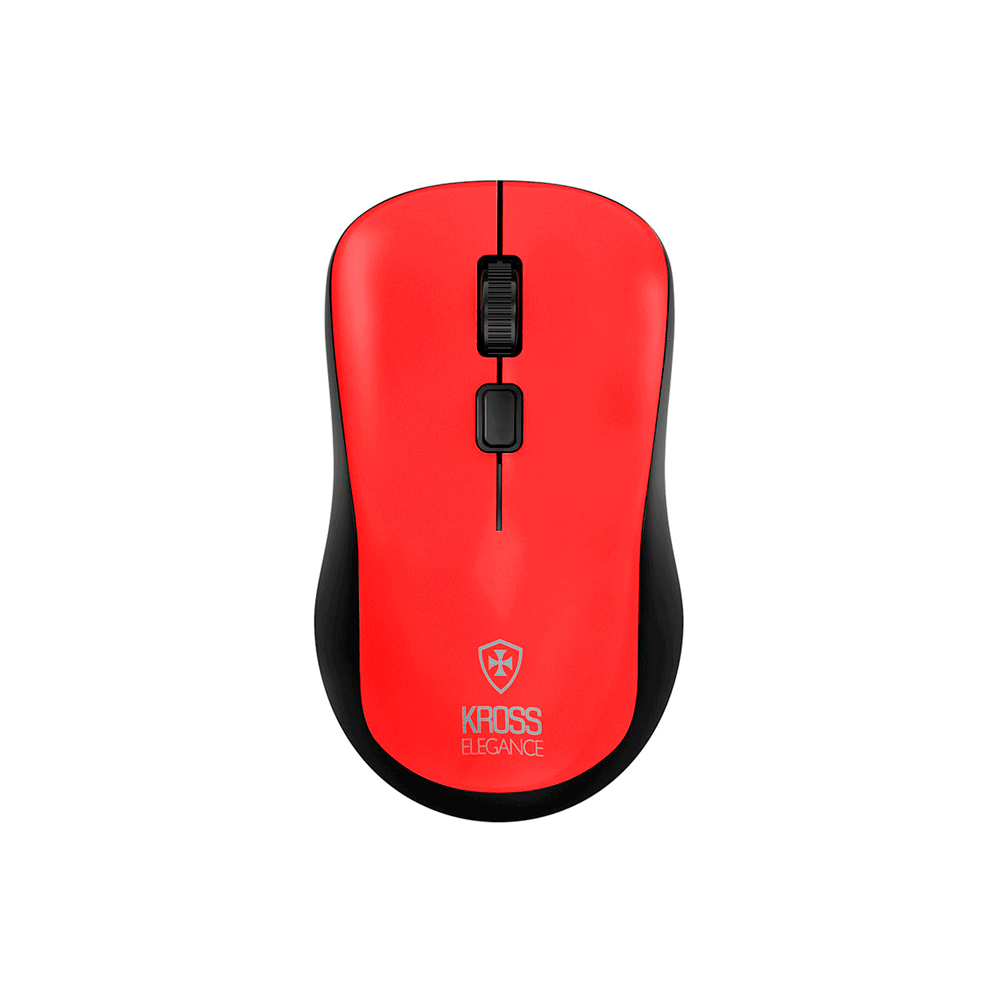 Mouse Sem Fio Kross Elegance, 1.600Dpi - KE-M218 | Vermelho