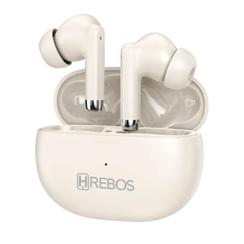 Fone de Ouvido Bluetooth Hrebos, EarBuds X1 EB-215 | Branco