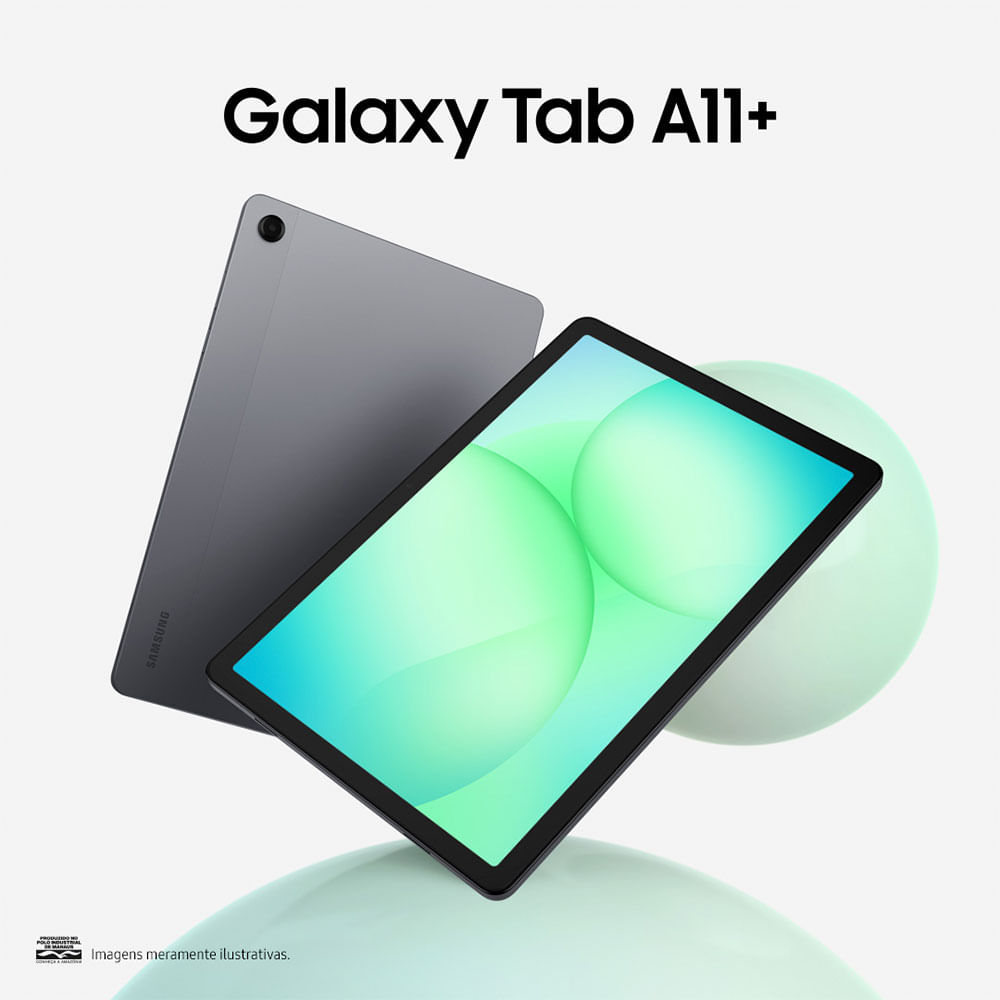 Tablet Samsung Galaxy Tab X230 A11+ , Octa-Core, 128GB, 6GB RAM, Tela de 11", WiFi, Android 16 | Cinza