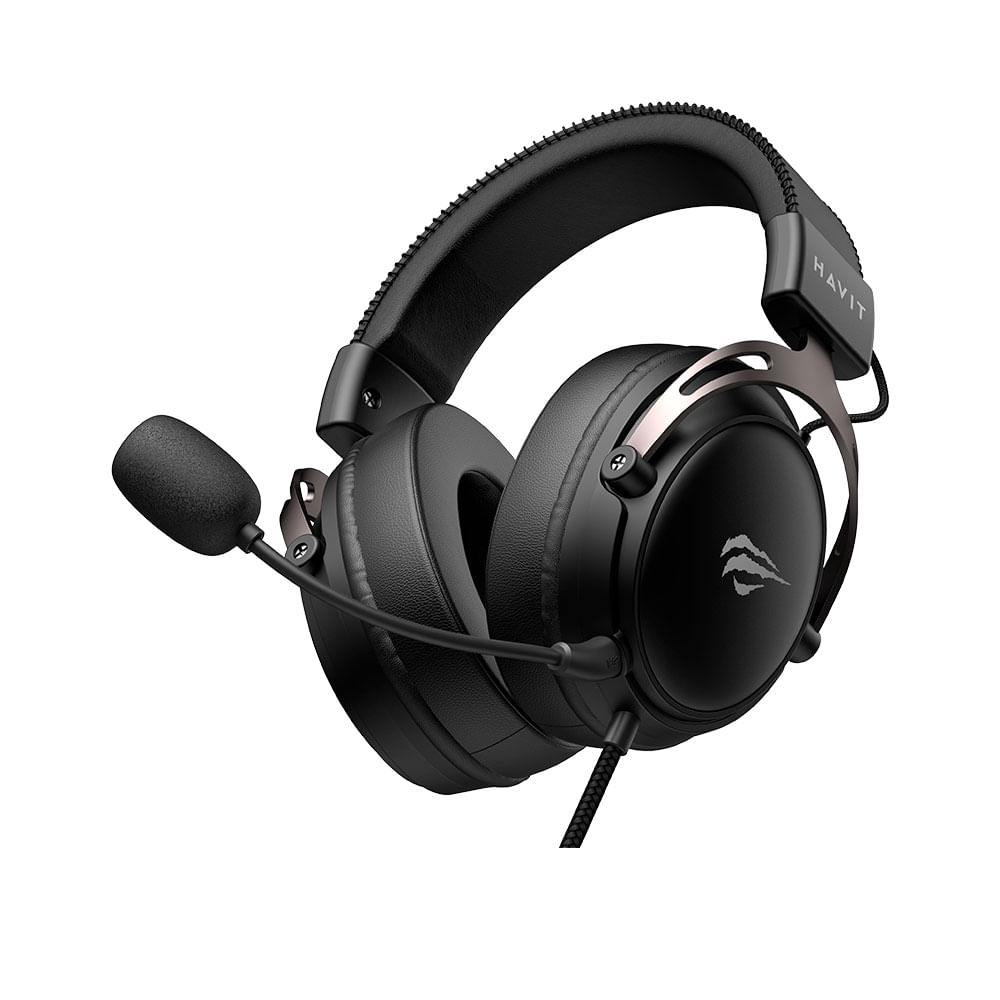Headset Gamer Havit GT-H757D, P2 , Microfone Removível | Black & ochre