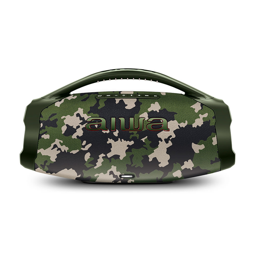 Caixa de Som Bluetooth AIWA Boombox Plus AWS-BBS-01B-GR, 200W, BT 30H IP66 USB | Camuflado