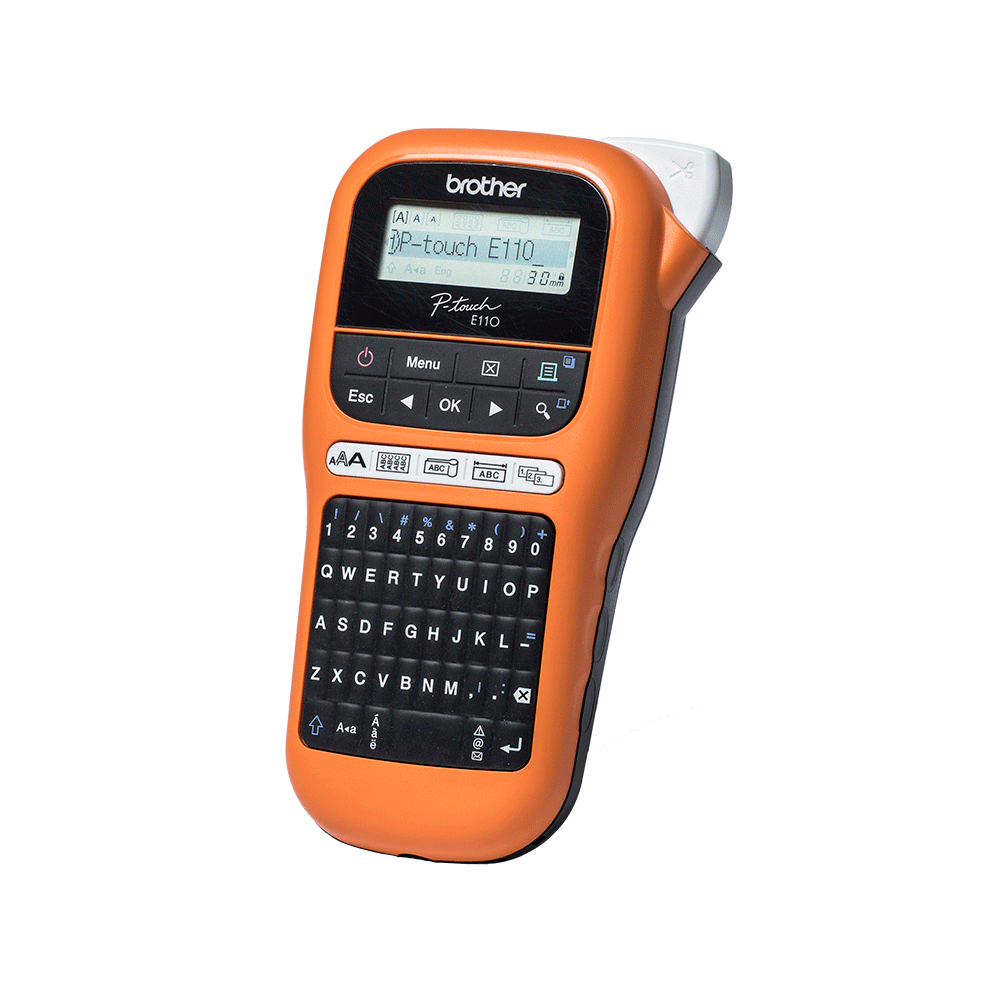 Rotulador Eletrônico Brother PT-E110 | Laranja
