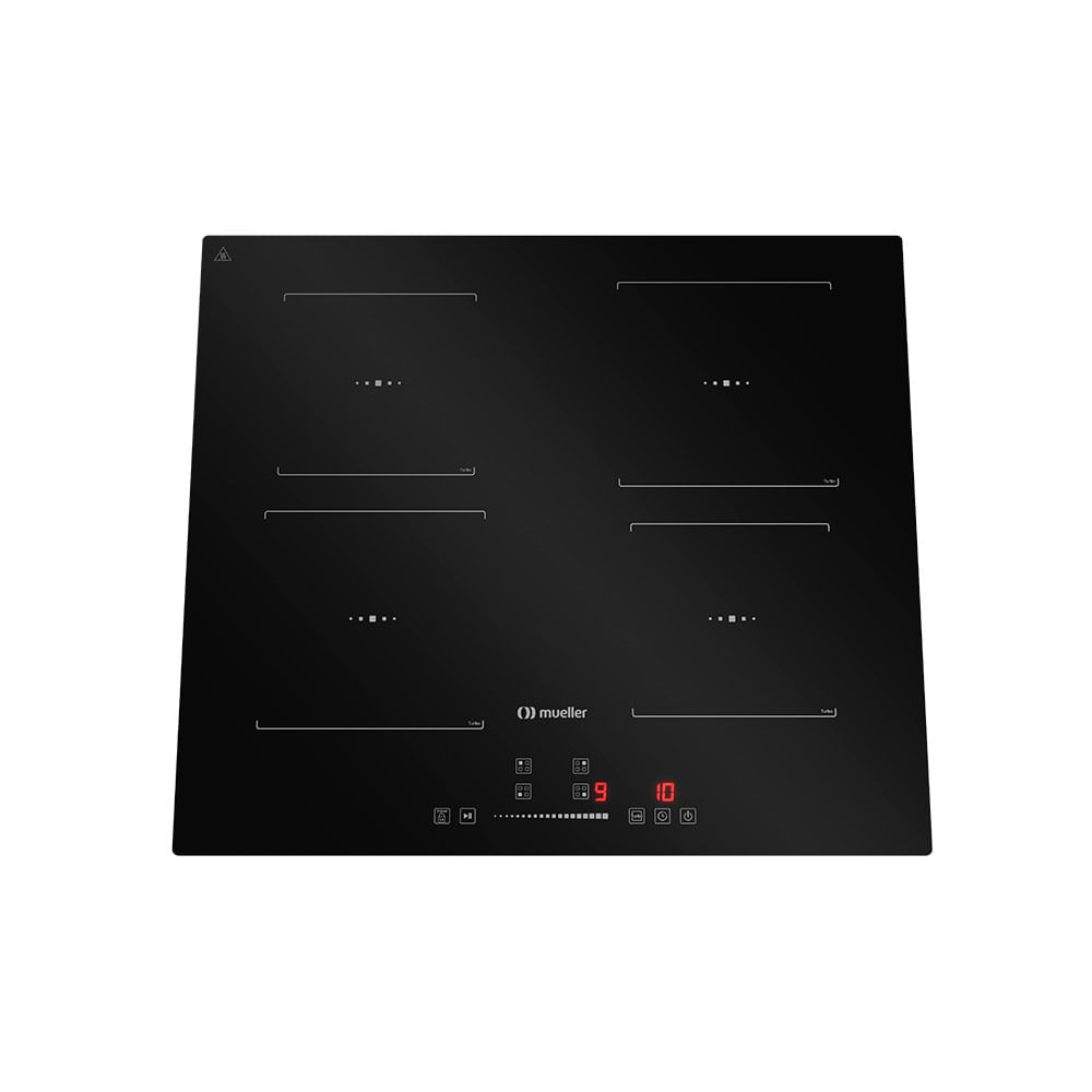 Cooktop de Indução Mueller 4 Bocas com Painel Touch Slider e Função Turbo - MCN4BK | Preto
