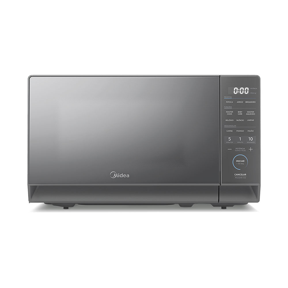 Micro-ondas Midea MasterCook 20L, 10 Potências, Função BabyCare e MasterClean | Prata Espelhado