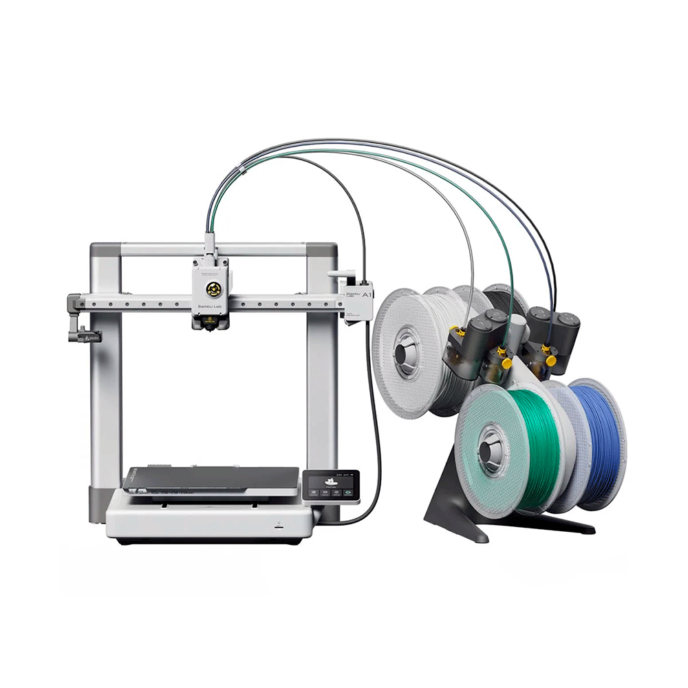 Impressora 3D Bambu Lab A1 + AMS LITE, Alta Velocidade , Sistema Multicores, Tela IPS Touch, Wi-Fi | Bivolt